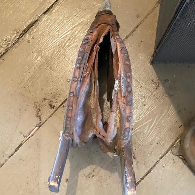 LOT 306: Antique / Vintage Fireplace Screen with Tools