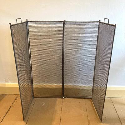 LOT 306: Antique / Vintage Fireplace Screen with Tools
