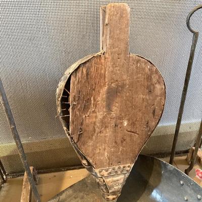 LOT 307: Vintage Fireplace Screen, Andirons, Tools and Log Holder