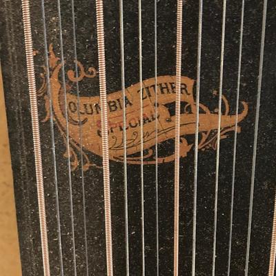 LOT 308: Antique / Vintage Columbia Zither (Auto Harp) Instrument and Instructions