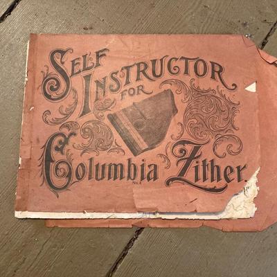 LOT 308: Antique / Vintage Columbia Zither (Auto Harp) Instrument and Instructions