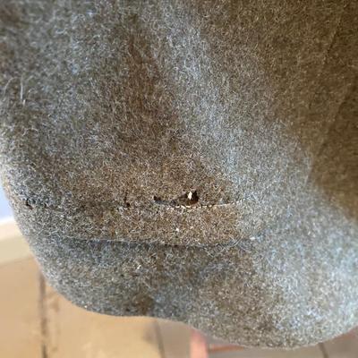 LOT 311: Vintage Associated Military Stores Olive Drab Double Breasted Military Coat with Military First Aid and Belt Kits