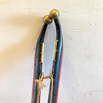 LOT 312: Pair of Vintage / Antique Metal and Wood Cow / Horse Yokes