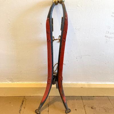 LOT 312: Pair of Vintage / Antique Metal and Wood Cow / Horse Yokes