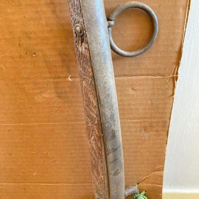 LOT 312: Pair of Vintage / Antique Metal and Wood Cow / Horse Yokes