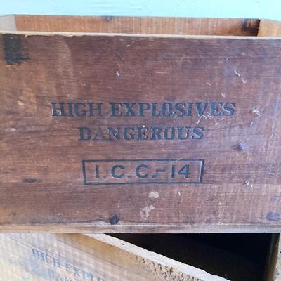 LOT 316: Three Vintage High Explosives / Dupont Wooden Boxes