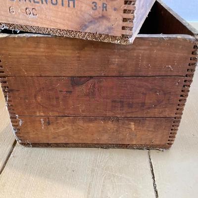 LOT 316: Three Vintage High Explosives / Dupont Wooden Boxes