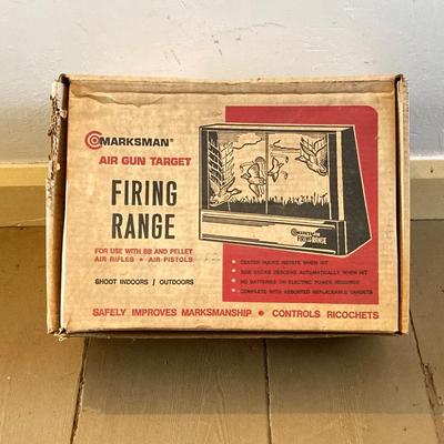 LOT 317: Vintage Marksman Air Gun Target / Firing Range in Original Box