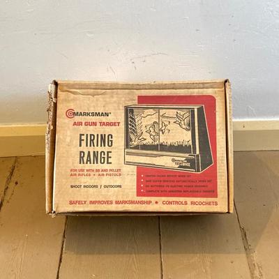LOT 317: Vintage Marksman Air Gun Target / Firing Range in Original Box