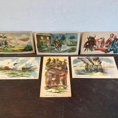 LOT 318: Vintage Framed The Midnight Rides of Paul Revere, Syroco Wall Hangings, Insurance Co Picture Cards and Three Sad Irons