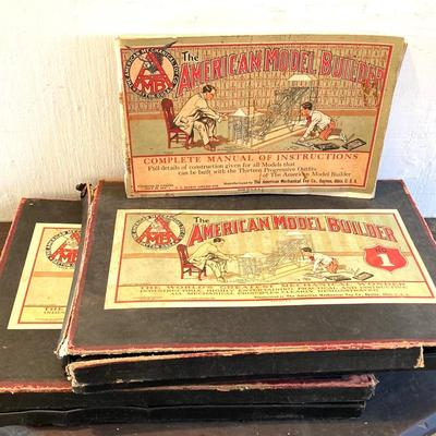 LOT 321: Vintage The American Model Builder Sets, Miniature Collector's Bi-Planes and Coca-Cola Complimentary Air Plane Pictures