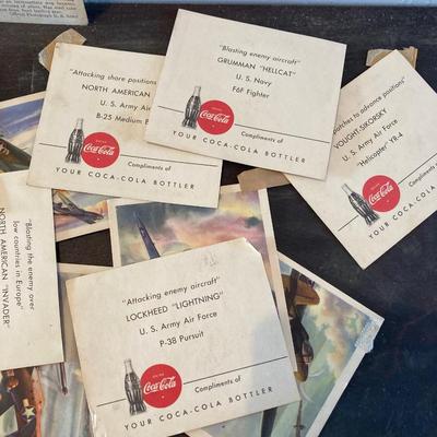 LOT 321: Vintage The American Model Builder Sets, Miniature Collector's Bi-Planes and Coca-Cola Complimentary Air Plane Pictures