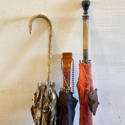 LOT 322: Esmond Slumberest Blanket in Original Box, Beacon Winsor Blanket in Original Box, Large Wicker Basket and Three Vintage Umbrellas