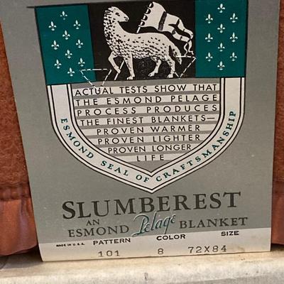 LOT 322: Esmond Slumberest Blanket in Original Box, Beacon Winsor Blanket in Original Box, Large Wicker Basket and Three Vintage Umbrellas