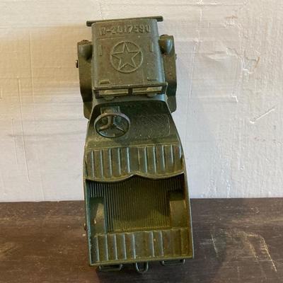 LOT 323: Vintage Toy Collection - Tootsie Toy Military Jeep, Miniature Tools, Stock Market Investor Bank, Western Union Dolly Gram, Soma...