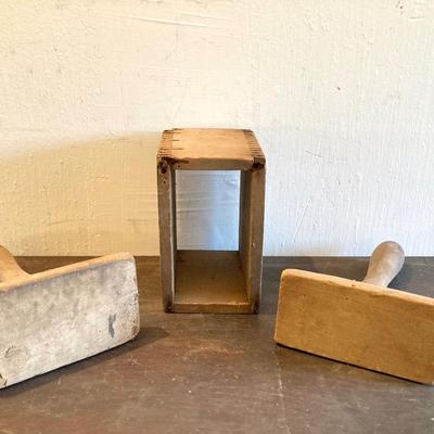 LOT 324: Primitive Wooden Kitchen Tools / Utensils Collection