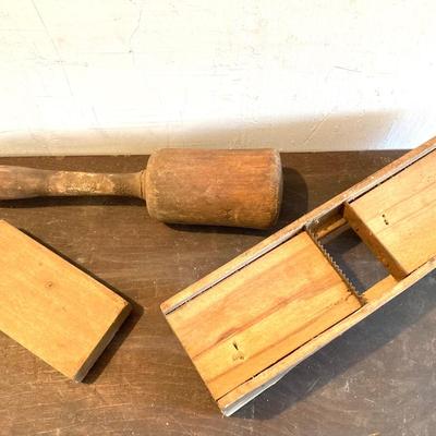 LOT 324: Primitive Wooden Kitchen Tools / Utensils Collection