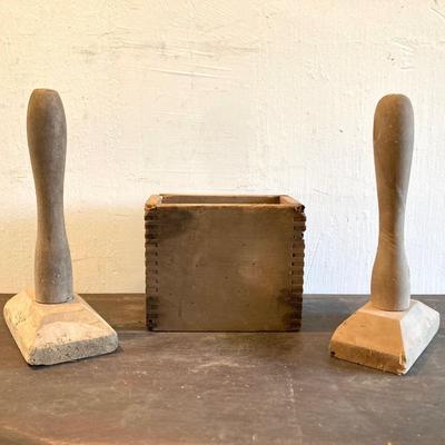 LOT 324: Primitive Wooden Kitchen Tools / Utensils Collection