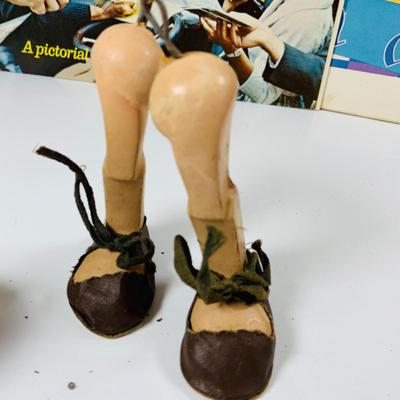 LOT 331: Vintage Composite Disney Pinocchio Doll (see description) and Disneyland Booklet and Map