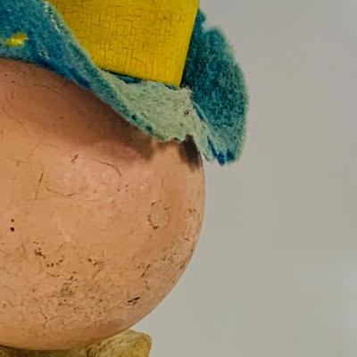 LOT 332: Vintage Disney Characters, Wooden Mickey Mouse and Jiminy Cricket and Ceramic Donald Duck