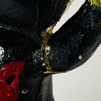 LOT 332: Vintage Disney Characters, Wooden Mickey Mouse and Jiminy Cricket and Ceramic Donald Duck