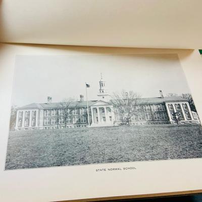 LOT 333: Antique and Vintage Oak (Glassboro State University) Year Books Two from the 1920 and 6 from the 40's and 50's