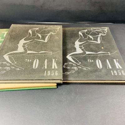 LOT 333: Antique and Vintage Oak (Glassboro State University) Year Books Two from the 1920 and 6 from the 40's and 50's