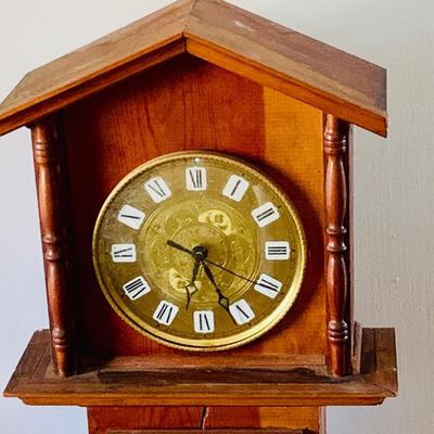 LOT 338: Handcrafted Wood Cased Battery Operated Pendulum Clock