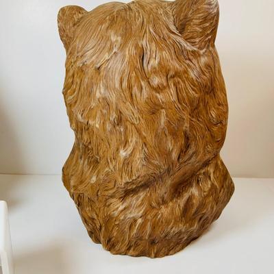 LOT 341: Ceramic Mold Native American Busts - "Proud Wolf" and "Grizzly Spirit"