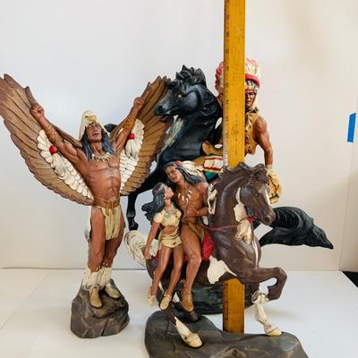 LOT 342: Collection of Native American Ceramic Mold Statues