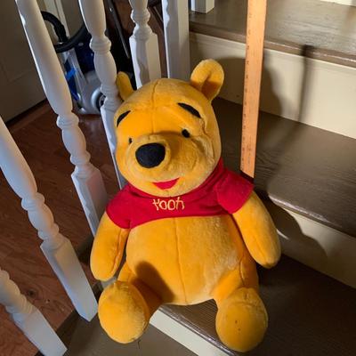 LOT 346: Extra Large Disney Plushes Mickey and Minnie Mouse and Winnie the Pooh