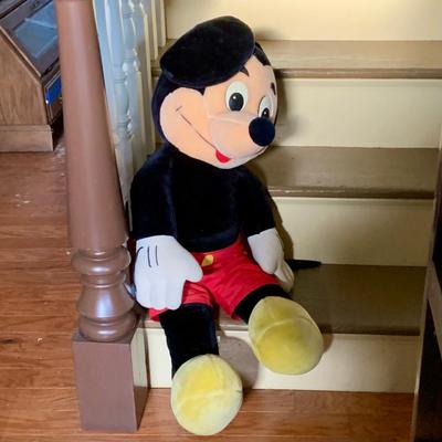 LOT 346: Extra Large Disney Plushes Mickey and Minnie Mouse and Winnie the Pooh