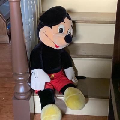 LOT 346: Extra Large Disney Plushes Mickey and Minnie Mouse and Winnie the Pooh