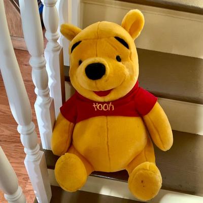 LOT 346: Extra Large Disney Plushes Mickey and Minnie Mouse and Winnie the Pooh