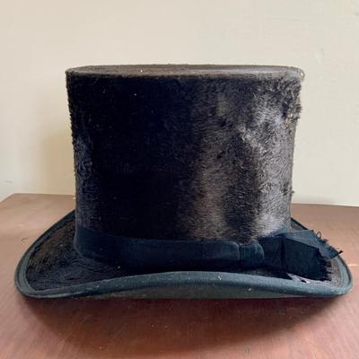 LOT 350: Vintage/Antique Hats - Seeds Stovepipe Top Hat, Replicia Confederate States of America Hat and Austrianila Miltrary Forces Hat