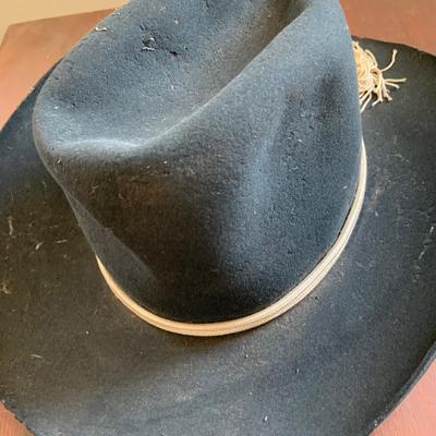 LOT 350: Vintage/Antique Hats - Seeds Stovepipe Top Hat, Replicia Confederate States of America Hat and Austrianila Miltrary Forces Hat