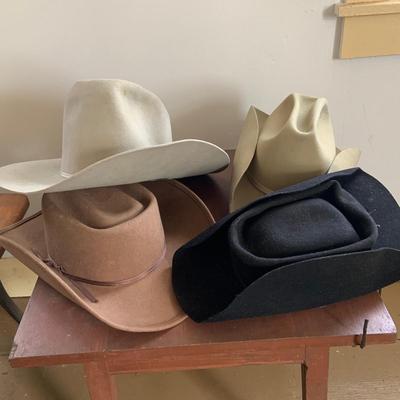 LOT 351: Collection of Vintage Cowboy hats