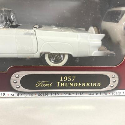 LOT 352: Die Cast 1957 Ford Thunderbird and 1958 Edsel Citation - 1:18 Scale in Original Packaging