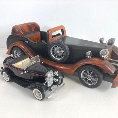 LOT 354: Vintage Die Cast and Wood Convertible Cars - Mercedes and 1932 Ford