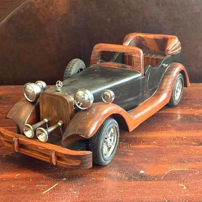 LOT 354: Vintage Die Cast and Wood Convertible Cars - Mercedes and 1932 Ford