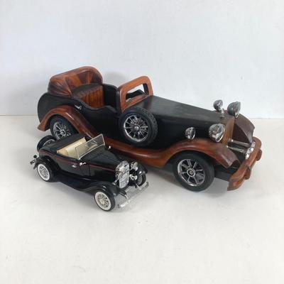 LOT 354: Vintage Die Cast and Wood Convertible Cars - Mercedes and 1932 Ford