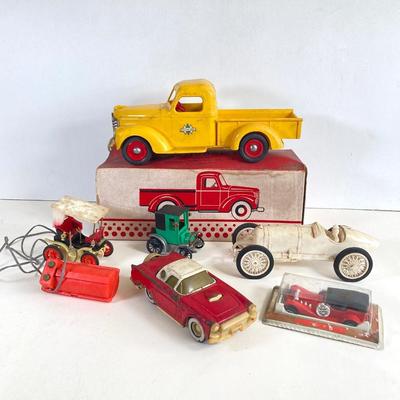 LOT 358: Vintage Collectible Toy Cars and Truck - Buddy L Thunderbird, Plastic International Pickup, Majorette and More