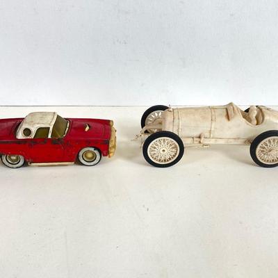 LOT 358: Vintage Collectible Toy Cars and Truck - Buddy L Thunderbird, Plastic International Pickup, Majorette and More