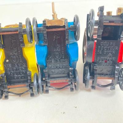 LOT 359: Antique Car Collection - Plastic Toy Cars, Sunoco Car Coins and Ceramic 1913 Chevrolet