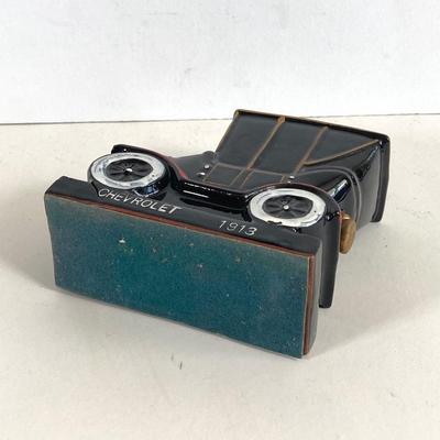 LOT 359: Antique Car Collection - Plastic Toy Cars, Sunoco Car Coins and Ceramic 1913 Chevrolet