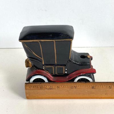 LOT 359: Antique Car Collection - Plastic Toy Cars, Sunoco Car Coins and Ceramic 1913 Chevrolet