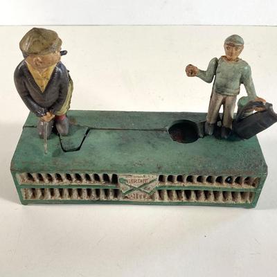 LOT 365: Vintage Cast Iron Birdie Putt Golf Bank