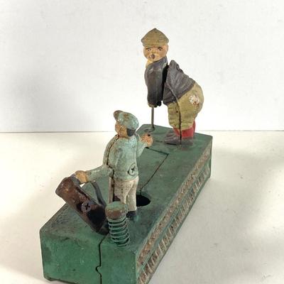LOT 365: Vintage Cast Iron Birdie Putt Golf Bank
