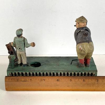 LOT 365: Vintage Cast Iron Birdie Putt Golf Bank