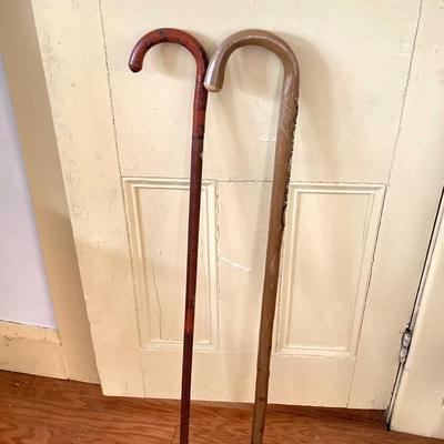 LOT 368: Collection of Four Wooden Canes - German Travel Destinations and More